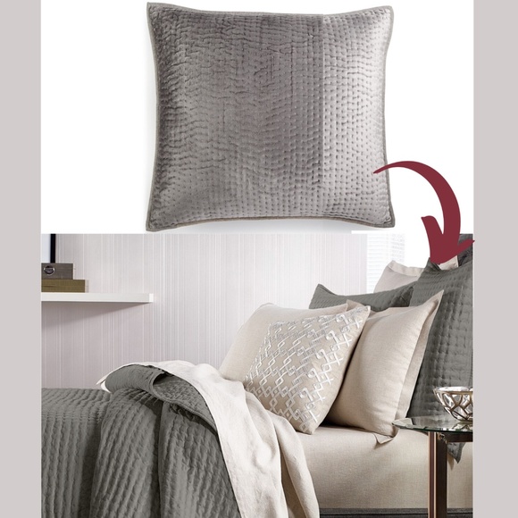 NEW Hotel‎ Collection Velvet Quilted (1) Euro Pillow Case - Picture 10 of 10